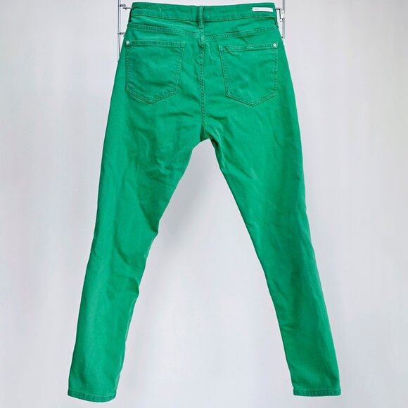 Pilcro and the Letterpress by Anthropologie Mid-Rise Skinny Green Jeans sz 30 - Picture 2 of 5